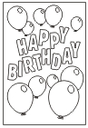 Free birthday card template #Birthday Balloons 0001