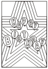 Free birthday card template #Birthday Star 0002
