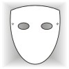 Plain face mask template #001001