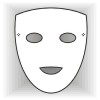 Plain face mask template #001002