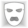 Angry face mask template #001004