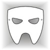 Phantom half face mask template #002001