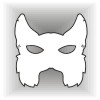 Foxy half face mask template #002007