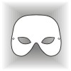 Baldy half face mask template #002008