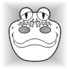 Frog face mask template #004004