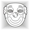 Clown mask template #005001