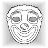 Clown mask template #005002