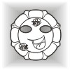Flower Face infant mask template #005004