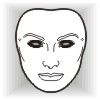 Girls Make-up mask template #006001