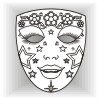 Hippy chick mask template #006005