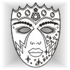Ice Queen mask template #006007