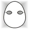 Plain Egg mask template #009003
