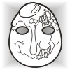 Egg Head mask template #008004