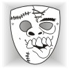 Scar Face Halloween mask template #009001