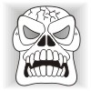 Bone Head Halloween mask template #009002