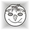 Snowman II face mask template #014004