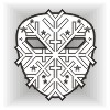 Snow Flake face mask template #014006