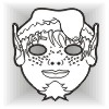 Elf face mask template #014007