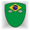 Brazil flag face mask